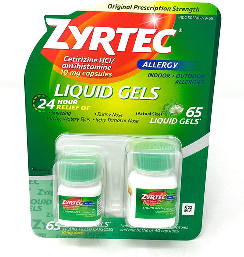 Zyrtec Liquid Gels, 65 Liquid Gels