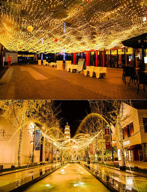 ColuzPro 108 ft 300 LED String Lights Indoor Outdoor, 30V Plug in Warm White Twinkle Fairy String Lights 8 Modes Waterproof for Christmas Wedding Party Fastival Decor