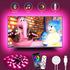 Hiromeco Bluetooth TV LED Backlight, Sync to Music and 16 Million Color Changing Lighting with APP Control, 18FT USB Strip Lights Kit for 70-82 Inch TV, Mirror, PC. USB Powered.