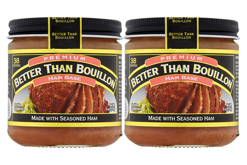 Better Than Bouillon Premium Ham Base, Made with Seasoned Ham, Blendable Base for Added Flavor, 38 Servings Per Jar, 8-Ounce Jar (Pack of 2)