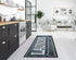 Ottomanson Laundry Collection Bordered Non-Slip Rubber Back Runner Rug, 20" x 59", Grey