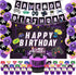 Video Game Birthday Party Decorations, Game On Birthday Party Supplies for Boys and Girls, Purple Gaming Themed Party Supplies, 52 Piece Gamer Birthday Decorations for Game Fans