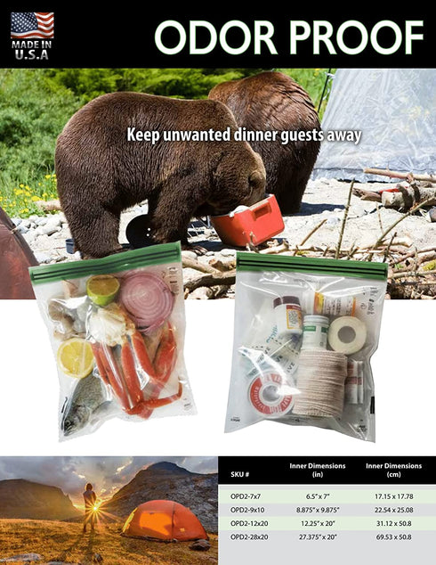 LOKSAK - OPSAK Odor Proof Storage Bags - 28" x 20" (2 Pack)