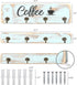 LotFancy Coffee Mug Holder, Rustic Wall Mounted Mug Rack with 12 Cup Hangers, Farmhouse Wood Cup Organizer for Home, Office Kitchen Display Storage Collection, Coffee Nook Décor