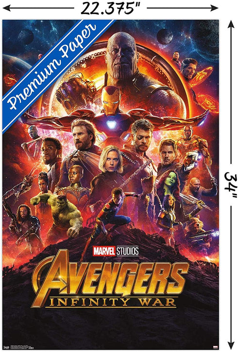 Trends International Avengers: Infinity War-One Sheet Wall Poster, 22.375" x 34", Multicolor