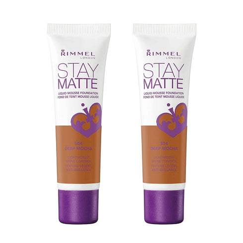 Rimmel, Stay Matte Foundation, Deep Mocha 2 Count (Pack of 1)