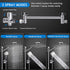 Shower Head Combo,10 Inch High Pressure Rain Shower Head with 11 Inch Adjustable Extension Arm and 5 Settings Handheld Shower Head Combo,Powerful Shower Spray Against Low Pressure Water with Long Hose
