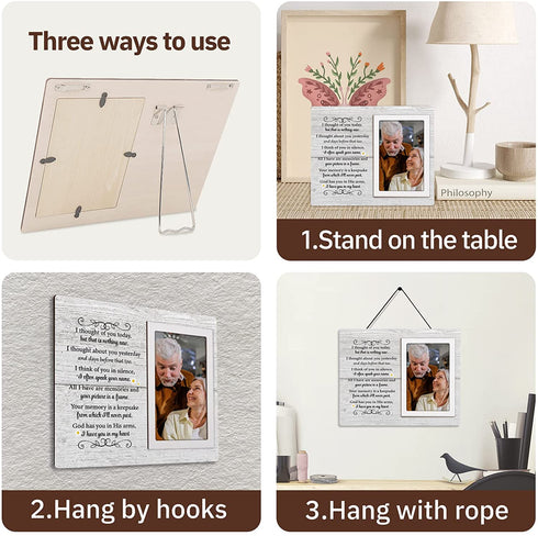 Memorial Gifts Picture Frame - In Loving Memory of Mother, Father, Grandma, Grandpa - Memorial Frames for Loved One - Fits 4x6 Inches Photo