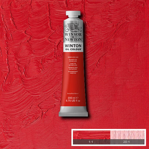 Winsor & Newton 1437682 Winton Oil Color Paint, 200-ml Tube, Vermilion Hue