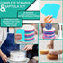 RFAQK 64PCs Cake decorating supplies kit with Non-Slip Cake Turntable-Cake leveler- 24 Numbered Icing Piping Tips with Pattern Chart and EBook- Straight & Angled Spatula-30 Icings Bags- 3 Scraper set
