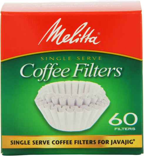 Melitta 63229 Single Serve Coffee Filters For JavaJigTM 60 Count (Pack of 4)