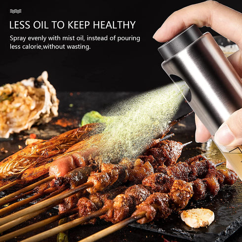 Lauon Oil Sprayer for Cooking, 100ml Olive Oil Dispenser for Air fryer, Kitchen Utensils Oil Glass Bottle for Salad, BBQ, Baking, Roasting, Grilling