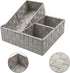 ELONG HOME Woven Baskets for Storage, Small Hand-Woven Storage Basket with Durable Metal Frame, Woven Strap Baskets for Organizing, Set of 4, Grey