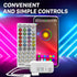 Upgraded 2022 WiFi LED Strip Lights Kit Extra Adhesive 3M Tape - 20 feet 300 LEDs SMD 5050 RGB Light, 44 Key Remote Controller, Flexible Changing Multi-Color Lighting Strips for TV, Room