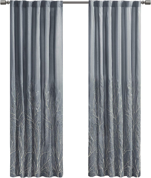 Madison Park, Embroidered Andora 95-Inch Window Curtain Panel