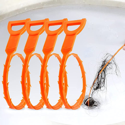 Vastar 4 Pack 19.6 Inch Drain Snake Hair Drain Clog Remover Cleaning Tool (4 Pack 19.6 Inch)