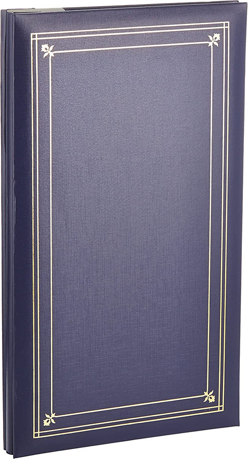 Pioneer Photo Albums 204-Pocket Post Bound Slim Line Leatherette Cover Photo Album for 4 by 6-Inch Prints, Bay Blue