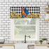 Plelat Window Valance,Farm Rooster Snuflower Black and White Buffalo Plaid Window Curtain,Thermal Insulated Rod Pocket Cutain Valance for Living Room Bedroom Laundry Room,54x18 Inch