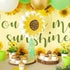 Small Sunflower Pull String Pinata for Birthday Party, Baby Shower Decorations (13 In)