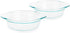 Pyrex | Clear Tempered Glass Pie Baking Dishes | Set of Two| 9.5" Deep, 60% Deeper than Pyrex Basic | Wide Handles for Extra Grip while Cooking & Baking | Doesn't Absorb Food Odors and Stains