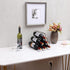 PENGKE Wine Rack Freestanding Wine Rack,6 Bottles Countertop Free-Stand Wine Storage Holder Protector for Red White Wine,Black
