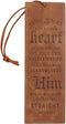 Christian Art Gifts Faux Leather Bookmark Trust in The Lord Proverbs 3:5 Bible Verse w/Cord Tassel, Brown