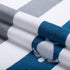 cabanana Plush Oversized Beach Towel - Cotton Fluffy 35 x 70 Inch Quarry Blue Jacquard Turtle Striped Pool Towel, Large Summer Swim Cabana Towel