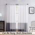 Central Park Black and White Stripe Sheer Color Block Window Curtain Panel Linen Drape Treatment for Bedroom Living Room Farmhouse 84 inches Long with Rod Pocket,2 Panel Rustic Living Panels