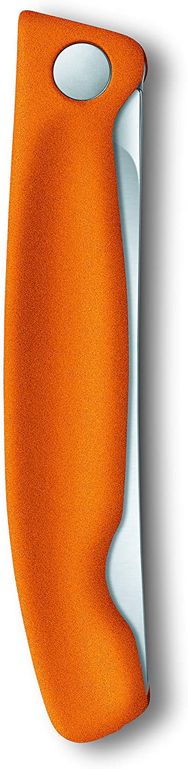 Victorinox Swiss Classic Classic Foldable Paring Knife, Wavy Edge Orange 4.3 in