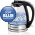 Hamilton Beach Glass Electric Tea Kettle, Water Boiler & Heater, 1 L, Cordless, LED Indicator, Auto-Shutoff & Boil-Dry Protection (40930), Clear