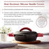 Cast Iron Skillet with Cast Iron Lid - 8"-Inch Dual Handle Frying Pan + Pan Scraper + Silicone Handle Holder Covers - Pre-Seasoned Oven Safe Cookware - Indoor/Outdoor, Grill, Stovetop, Induction Safe