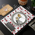 Valentines Placemats Set of 4 Gnomes and Heart Table Mats, Love Red Buffalo Check Plaid Table Decoration for Kitchen Dining Table Stain Resistant Heat Insulation Non-Slip Washable