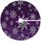 Vozoza Christmas Snowflake Purple Tree Skirt, Seasonal Tree Mat Holiday Party Supplies Ornaments Indoor Outdoor Decorations for Tabletop Trees 35.4 Inches B02X20046