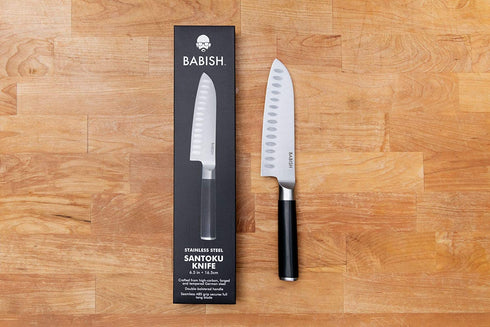 Babish 6.5" German Steel Cutlery, Santoku Knife