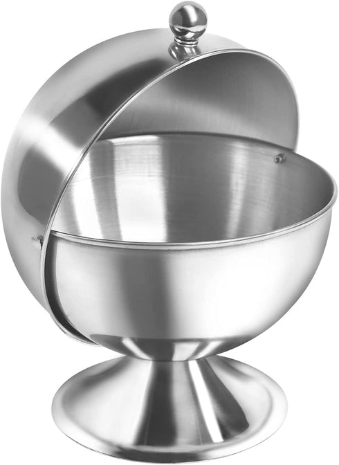 Newness Stainless Steel Multi-purpose Sugar Bowl with Roll Top for Home & Kitchen