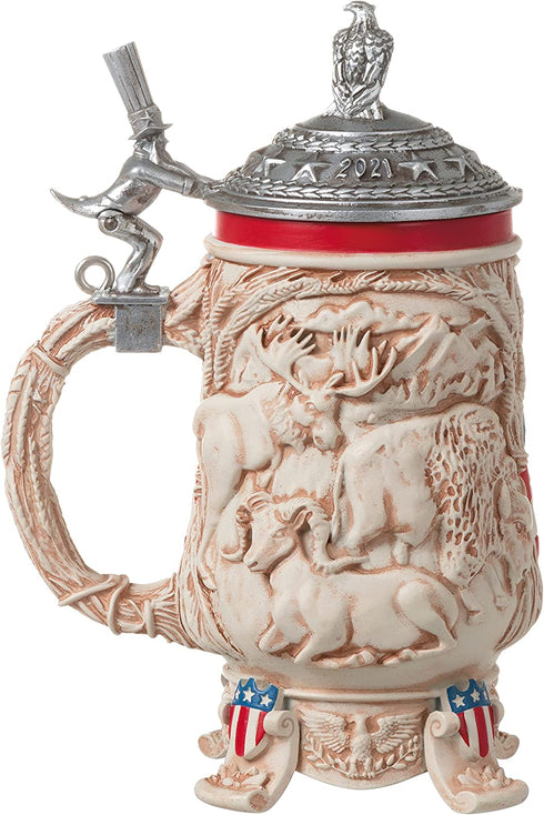 Hallmark Keepsake Christmas Ornament, Year Dated 2021, Patriotic Beer Stein