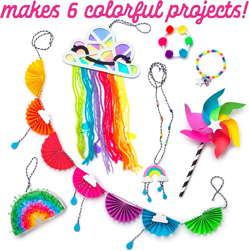 Craft-tastic I Love Rainbows Craft Kit for Kids Everything Included for 6 Fun DIY Colorful Art & Crafts Projects