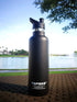 TOPOKO 25oz Hydro Double Wall Flask Stainless Steel Water Bottle, Bite Valve Top, Vacuum Insulated, Sweat Proof, Leak Proof Sports Thermos. Standard Mouth 25oz, BPA-Free, Keep Cold 24 Hours (Black)