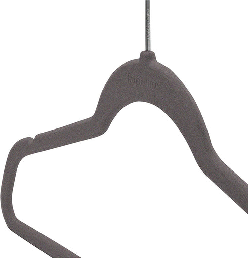 Brookstone BKH2125 Velvet Hangers, Non-Slip, 360° Swivel Hook, Lightweight & Slim, Strong & Durable, Space Saving Design, Heavy Duty, Won™t Stain Fabric, Noise Gray / 21 Pack