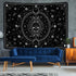 Sun and Moon Tapestry Black and White Tapestries Stars Starry Wall Tapestry Constellation Tapestry Black Tapestry Wall Hanging for Room Wall Decor (59.1 — 82.7 inches)