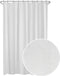 Zenna Home Herringbone Ultimate Waterproof Fabric Shower Curtain or Liner, 70" x 72" White