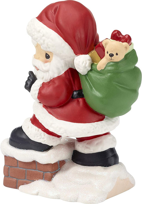Precious Moments" May Your Every Wish Come True Santa Figurine, Multicolor