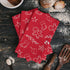 HELLOWINK Christmas Gingerbread Man Microfiber Kitchen Towels with Hanging Loop, Super Absorbent&Machine Washable Dish Towels Hand Towels for Home Kitchen Bars, 18 x 28 Inches, Red