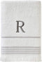 SKL Home Casual Monogram Bath Towel, R, 28x54, White