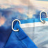 Riyidecor Ocean Beach Shower Curtain 72Wx72H Sunset Summer Sunrise Hawaiian Scenic Blue Sky Seaside Cool Sea Landscape Sand Decor Fabric Bathroom 12 Pack Plastic Shower Hooks