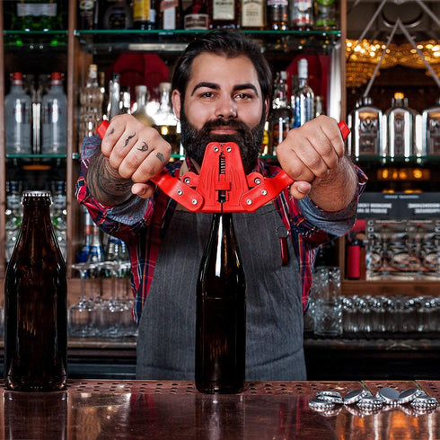 Bottle Capper - by Brewingon - Home Brewing Kit With 20 Caps and Red Opener - Perfect to Seal Your Bottles - Video and eBook - How to Make Your Own Craft Beer! 15 Great Homebrew Recipes to Try