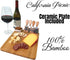 Cheese Board and Knife Set | Wine Board | Organic Bamboo Wood Charcuterie Platter Serving Board Cheese Tray with Cutlery | Perfect for Birthday, Housewarming & Wedding Gifts