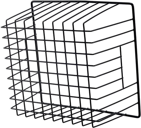iPEGTOP Deep Refrigerator Freezer Baskets, Large Household Wire Storage Basket Bins Organizer with Handles for Kitchen, Pantry, Freezer, Cabinet, Closets, Black, Set of 2