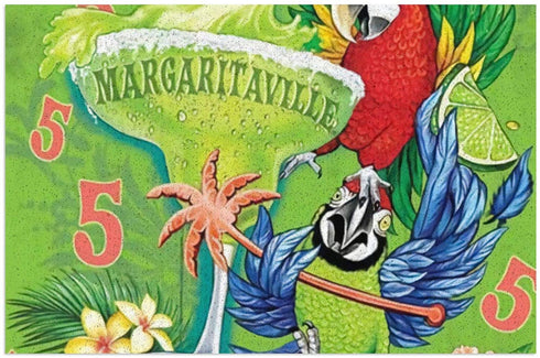 antcreptson It's Five O'Clock Somewhere Door Mat, 15.7" x 23.6" PVC Non-Slip Waterproof Indoor Outdoor Doormat, Easy Clean Large Heavy Duty Mats for Entry, Garage, Patio