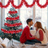 MTLEE 39.4 Feet 6 Pieces Heart Tinsel Garland Valentine's Day Metallic Red Tinsel Twist Garland Hanging Garland Decoration for Valentine's Day Indoor and Outdoor Decorations (Nice Style)